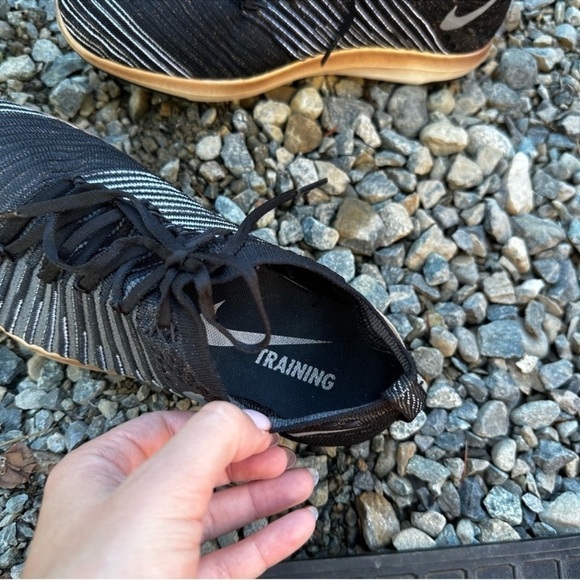 Nike Free Transform Flyknit Running Sneakers Black Gray Lace Up Size 9 Women - Picture 7 of 13